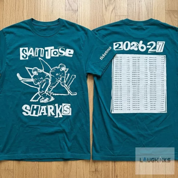 San Jose Sharks 2026-2027 Opening Night SGA T-Shirt Celebrini Smith