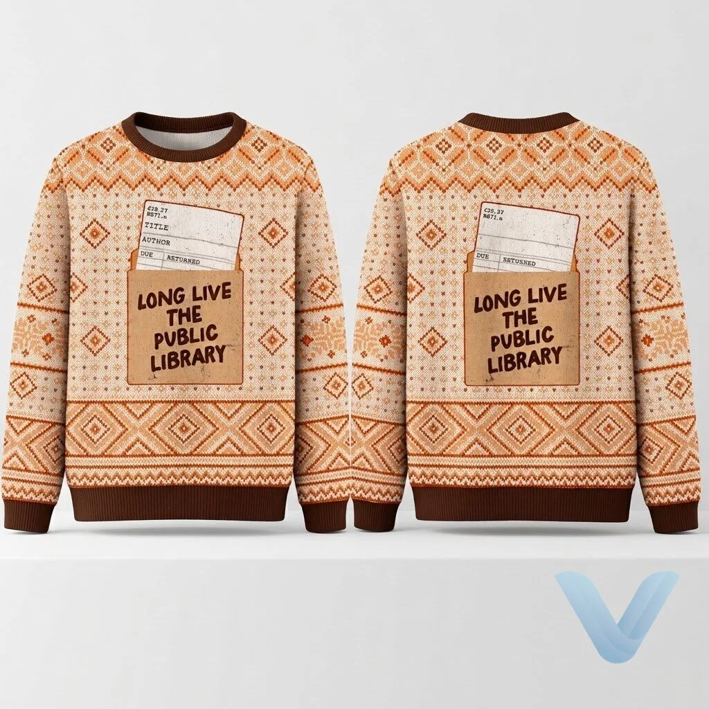 Long Live The Public Library Christmas 2026 Ugly Sweater Sweatshirt