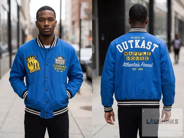 Reprinted ATL Icons Outkast x Waffle House Merch October 2, 2026 Baseball Varsity Jacket