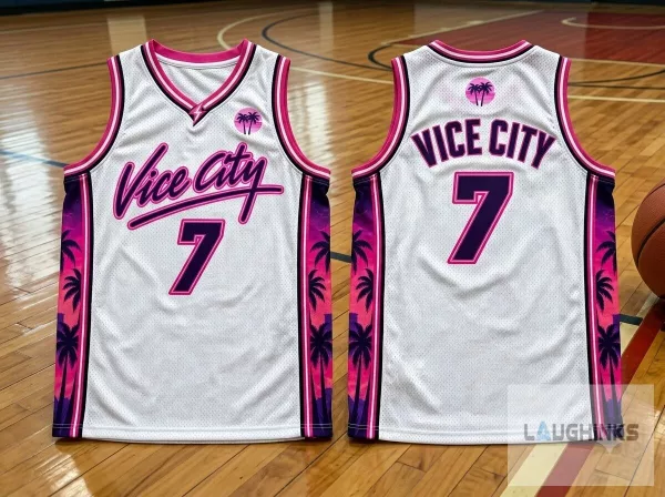 2026 Heat Vice City Merch GTA 6 Basketball Jersey Shirt and Shorts Set