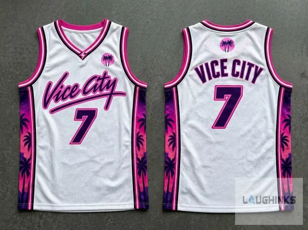 2026 Heat Vice City Merch GTA 6 Basketball Jersey Shirt and Shorts Set