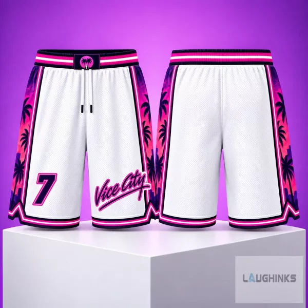2026 Heat Vice City Merch GTA 6 Basketball Jersey Shirt and Shorts Set