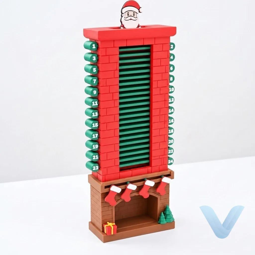 Home 16 Interactive Santa Chimney Advent Calendar for Festive Countdown Fun