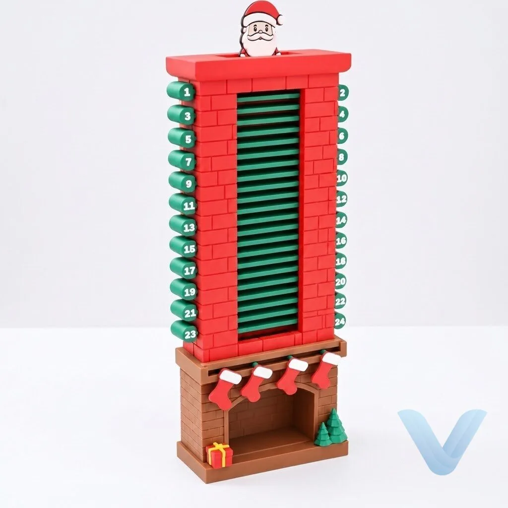 Interactive Santa Chimney Advent Calendar for Festive Countdown Fun