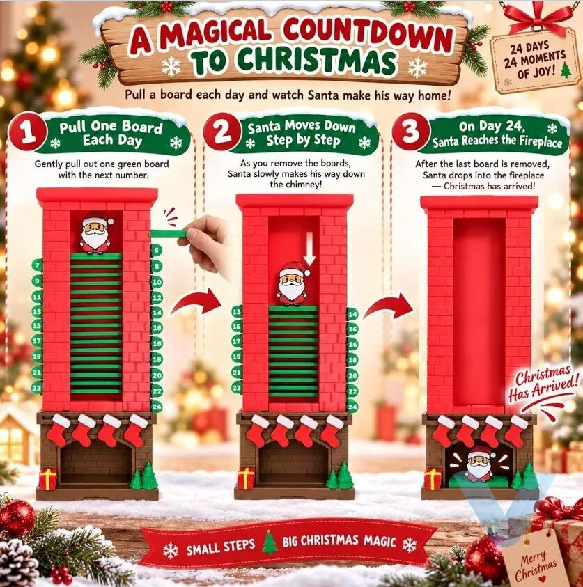 Interactive Santa Chimney Advent Calendar for Festive Countdown Fun 29 Interactive Santa Chimney Advent Calendar for Festive Countdown Fun