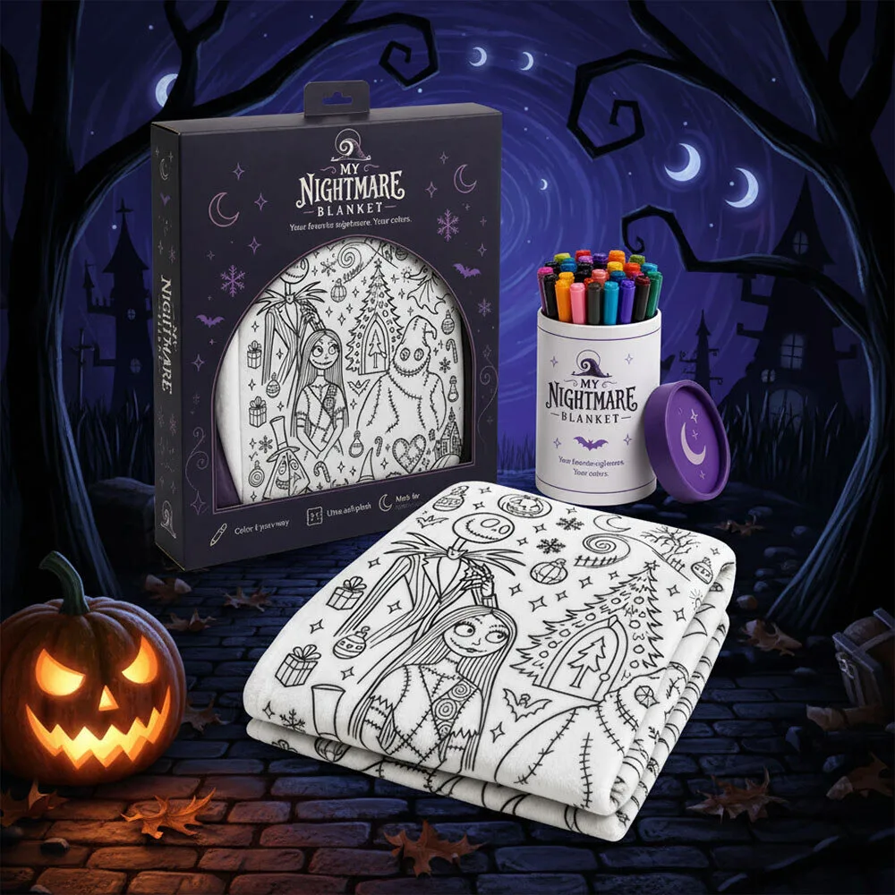 My The Nightmare Before Christmas Coloring Blanket