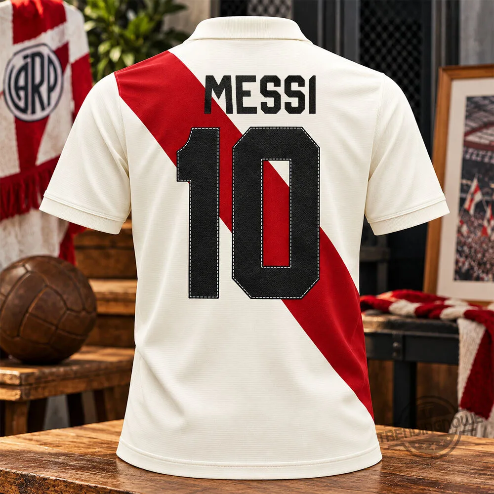 River Plate Lionel Messi Honorary Club Member Polo Jersey Shirt 9 River Plate Lionel Messi Honorary Club Member Polo Jersey Shirt