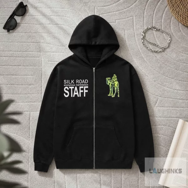 Silk Road Anonymous Marketplace Staff Zip Up Hoodie