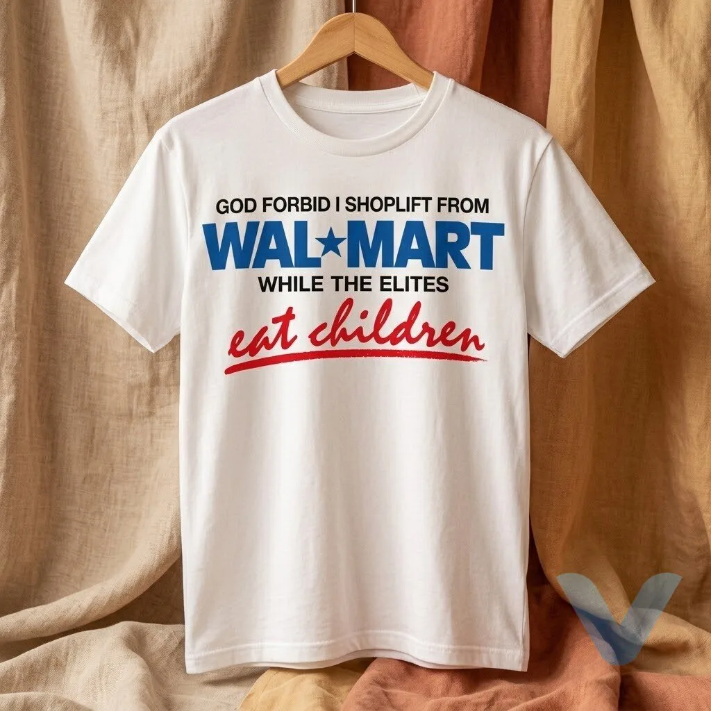 God Forbid I Shoplift From Walmart While The Elites Eat Children T Shirt