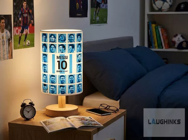 The Last Dance M10 Lionel Messi Farewell 2026 Collage The Goat Fabric Table Lamp
