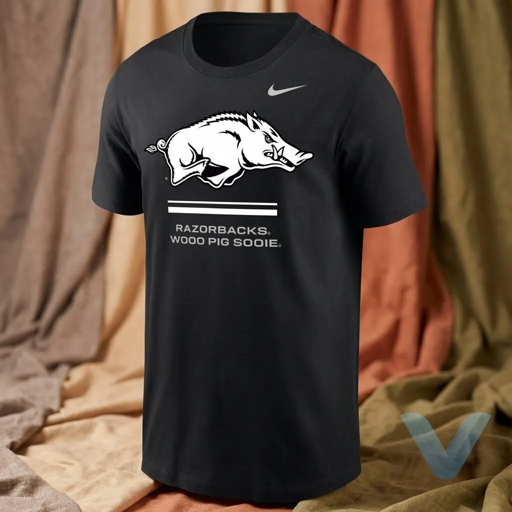 Ryan Silverfield Mens NIKE BLK Arkansas Razorbacks Sideline Dri Fit Cotton Short Sleeve T Shirt 1 Ryan Silverfield Mens NIKE BLK Arkansas Razorbacks Sideline Dri Fit Cotton Short Sleeve T Shirt