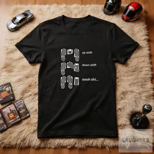 Manual Driving Car Shift Funny Graphic Tee