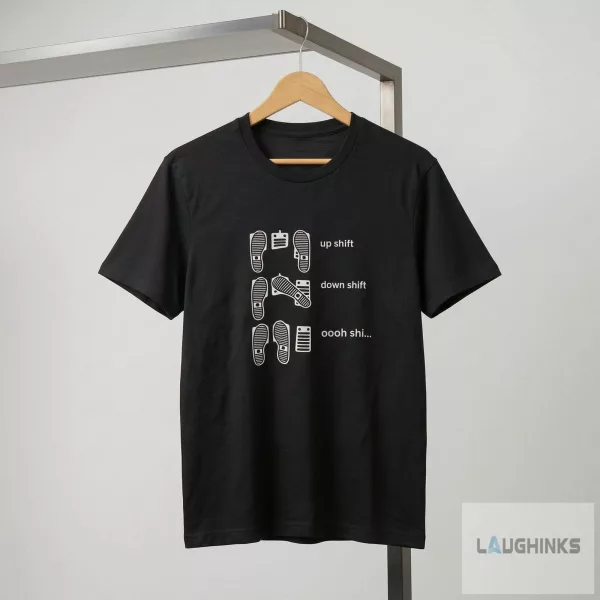 Manual Driving Car Shift Funny Graphic Tee