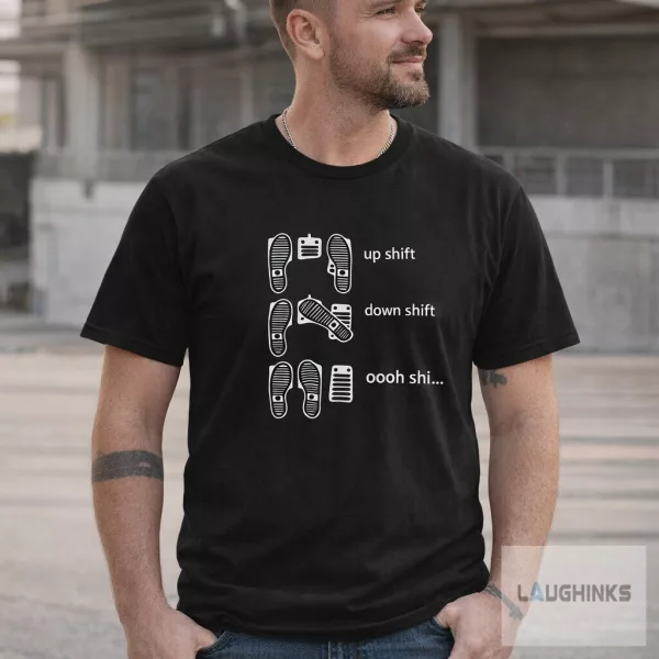 Manual Driving Car Shift Funny Graphic Tee