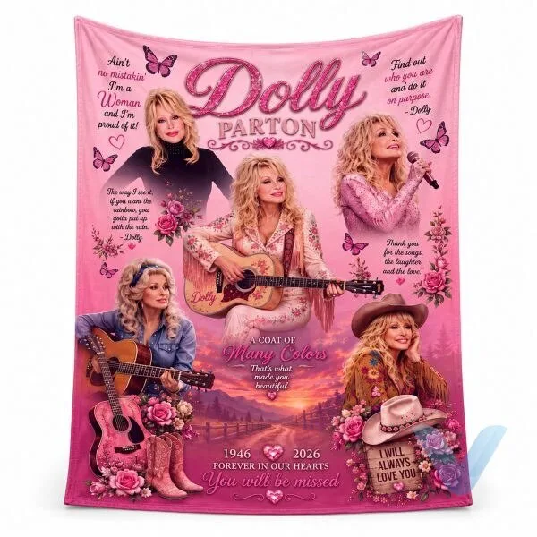 2026 Dolly Parton Memorial Pink Blanket 2 2026 Dolly Parton Memorial Pink Blanket