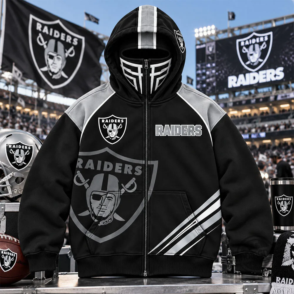 Las Vegas Raiders Huddle Zips Masked Hoodie