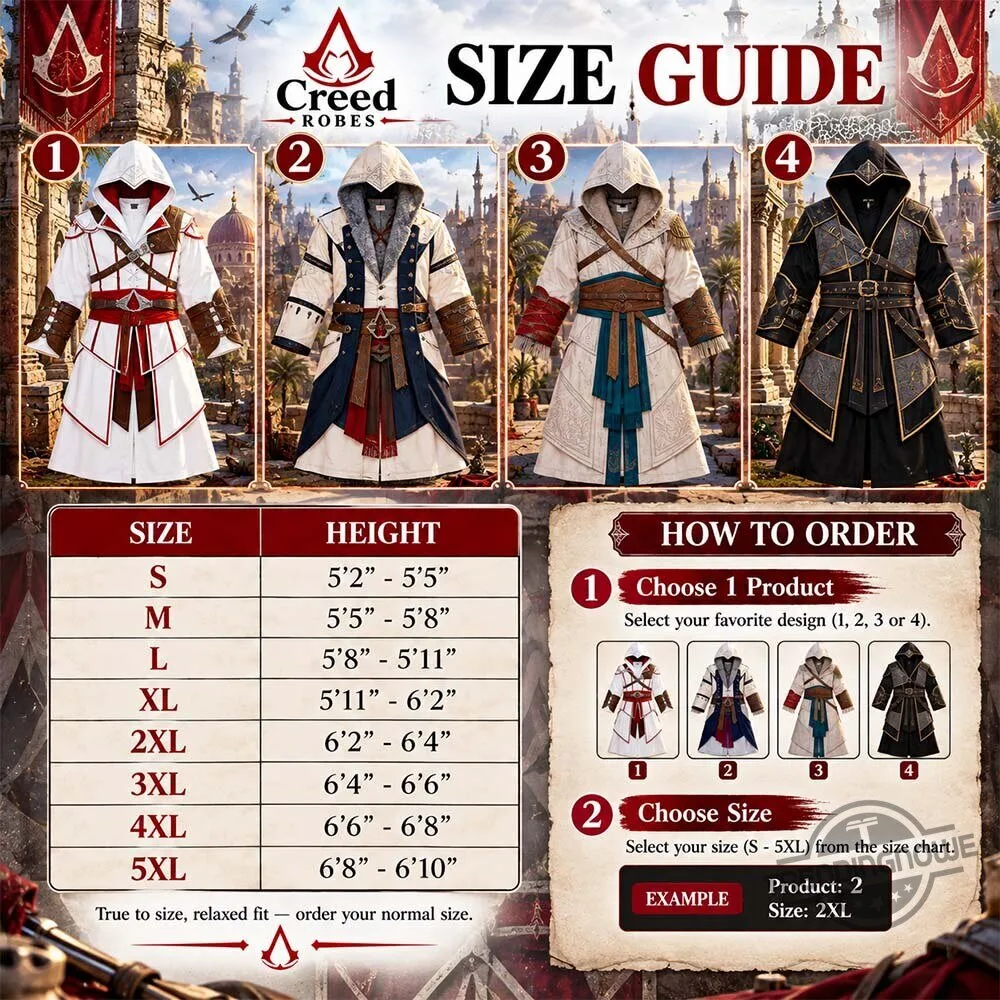 Creedrobes Assassin's Creed Inspired Ezio Auditore Hooded Cosplay 3D Print Robe Costume 2026 10 Creedrobes Assassin
