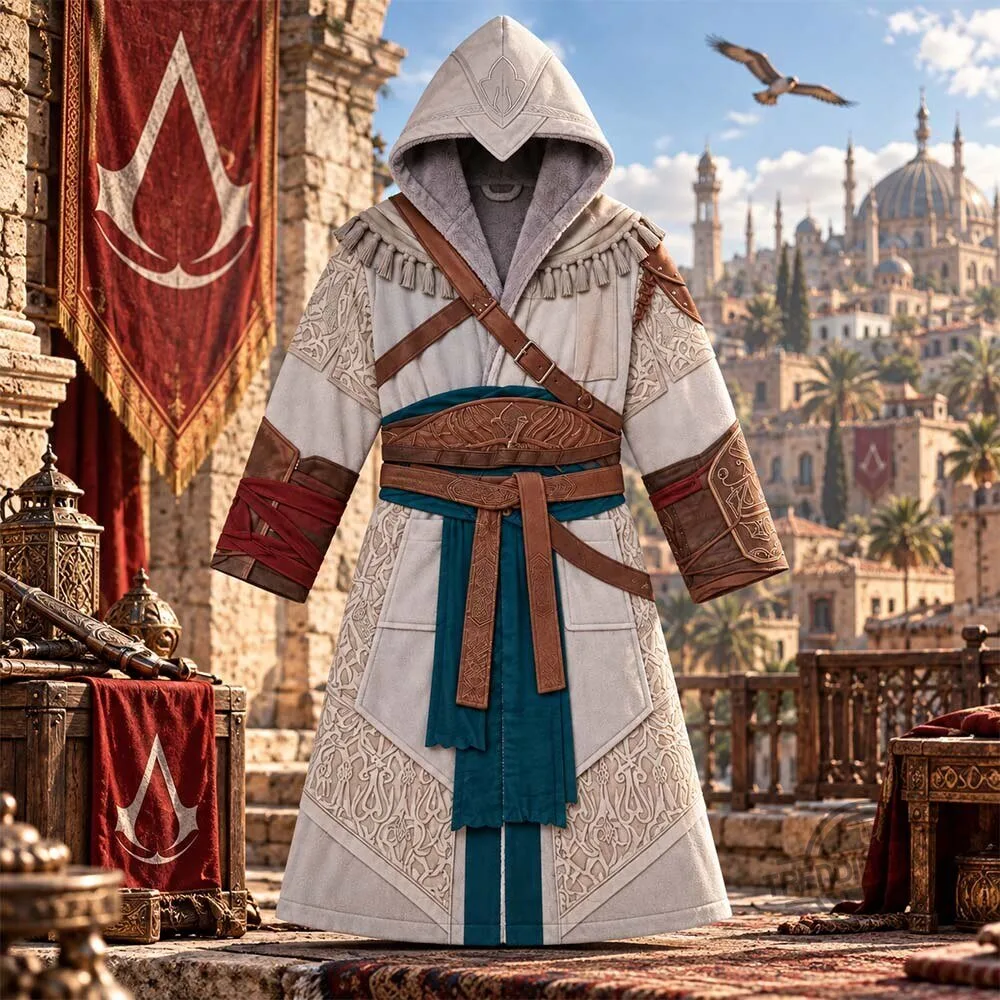 Creedrobes Assassin's Creed Inspired Ezio Auditore Hooded Cosplay 3D Print Robe Costume 2026 13 Creedrobes Assassin