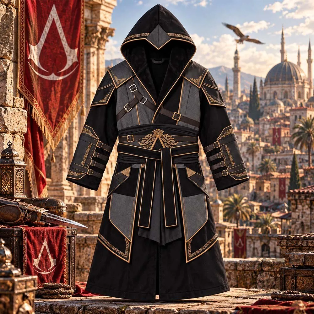 Creedrobes Assassin's Creed Inspired Ezio Auditore Hooded Cosplay 3D Print Robe Costume 2026 14 Creedrobes Assassin