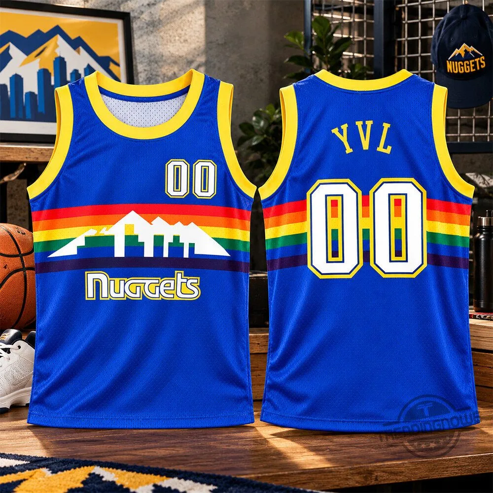 Playboi Carti x Denver Nuggets YVL Rainbow Skyline Jersey Shirt 7 Playboi Carti x Denver Nuggets YVL Rainbow Skyline Jersey Shirt