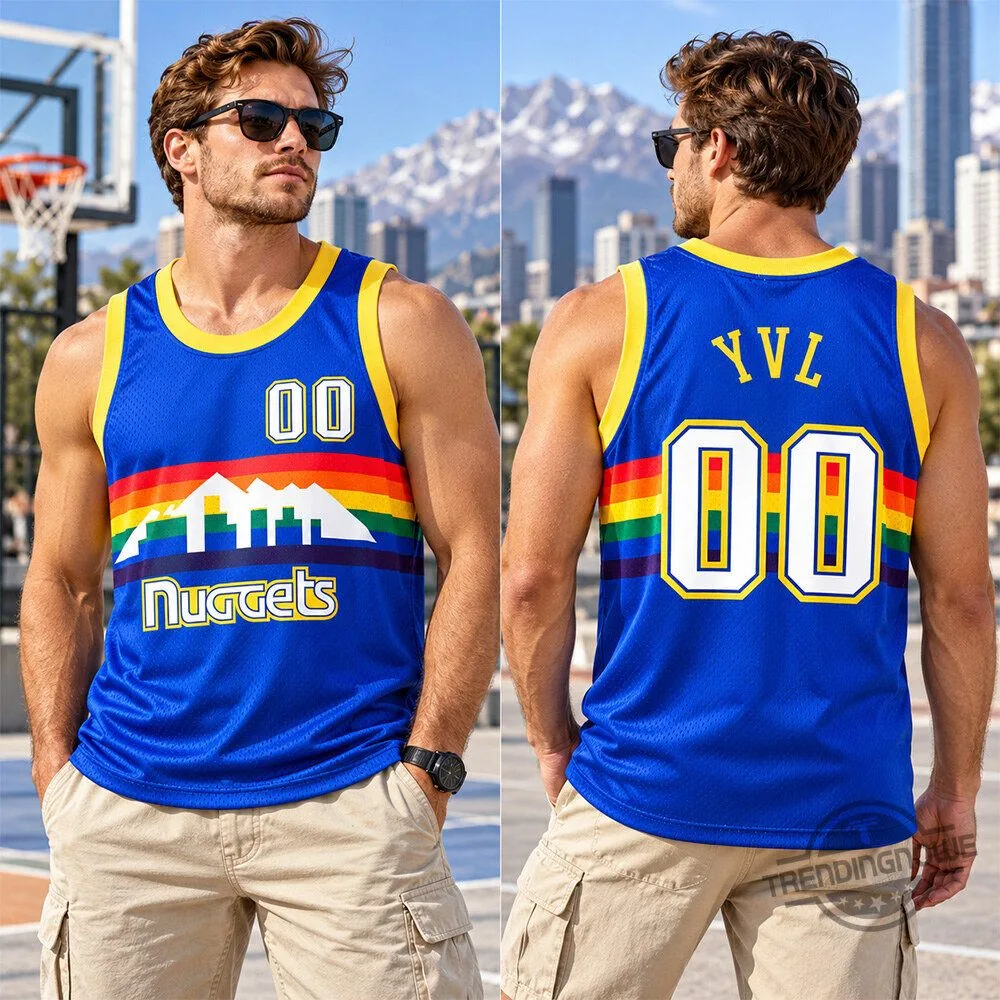 Playboi Carti x Denver Nuggets YVL Rainbow Skyline Jersey Shirt 8 Playboi Carti x Denver Nuggets YVL Rainbow Skyline Jersey Shirt