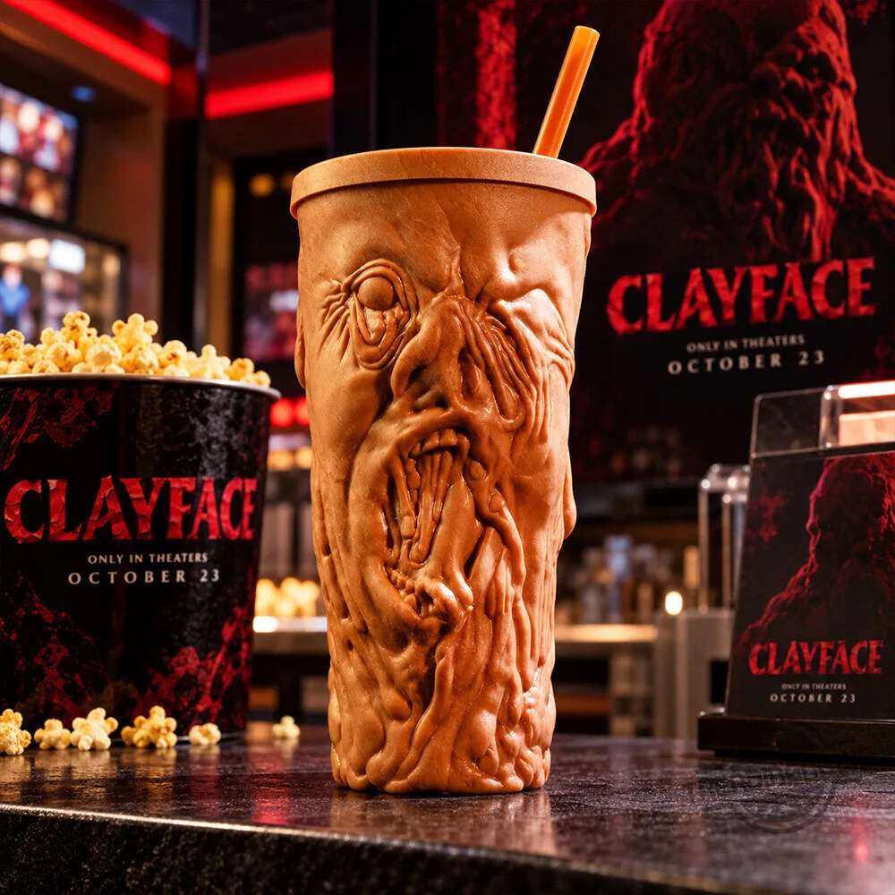 Regal Clayface Movie Melted Face Grippr 32oz Drink Cup 6 Regal Clayface Movie Melted Face Grippr 32oz Drink Cup