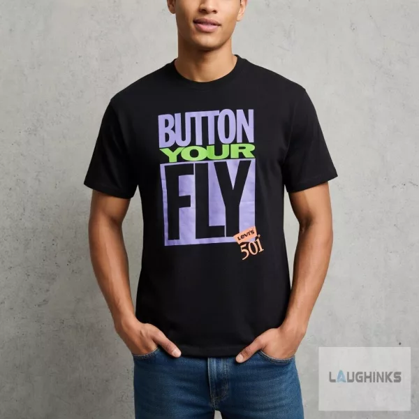 Pedro Pascal Button Your Fly Graphic Tee Vintage Celebrity Streetwear Apparel