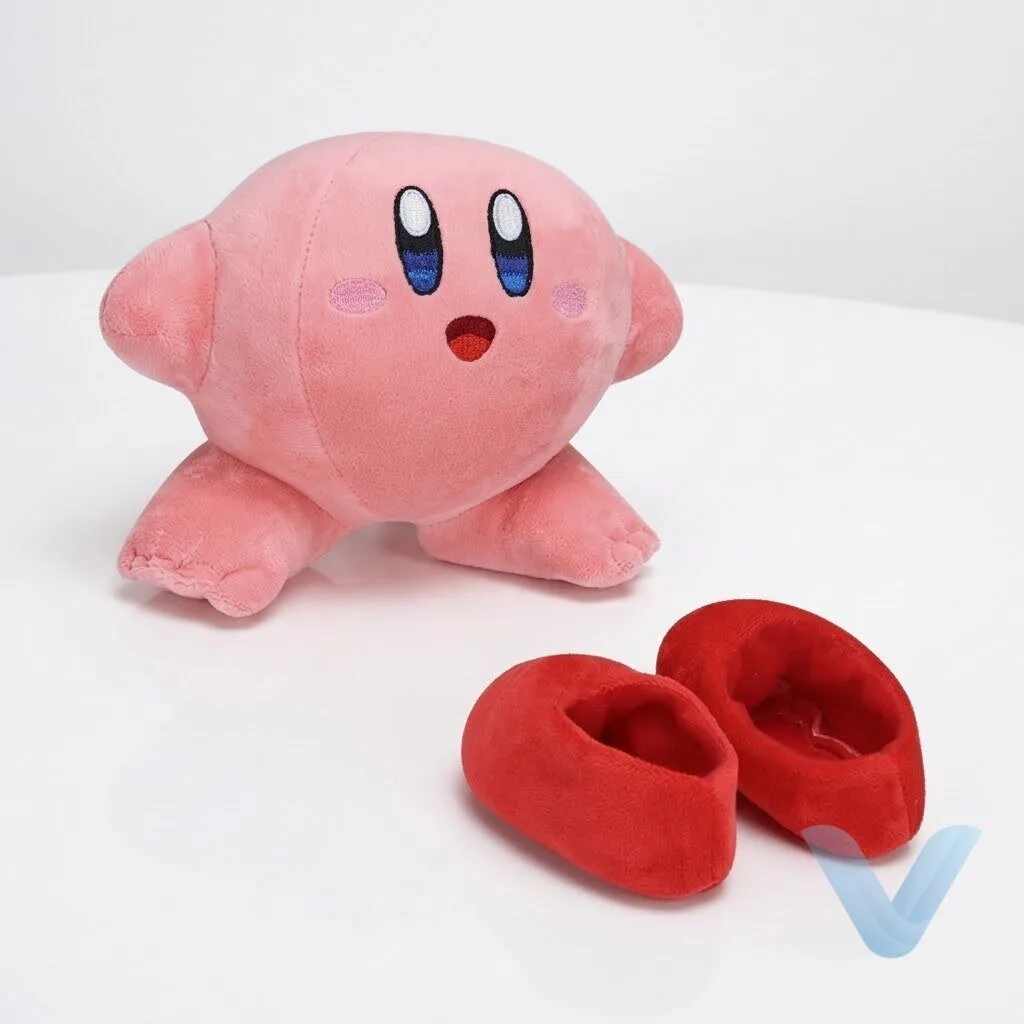 Boneka Kirby 16cm Plush Toy with Removable Shoes for Fun Play
