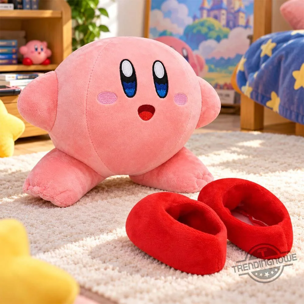 Boneka Kirby With Removable Red Shoes Meme Plush Toy 3 Boneka Kirby With Removable Red Shoes Meme Plush Toy