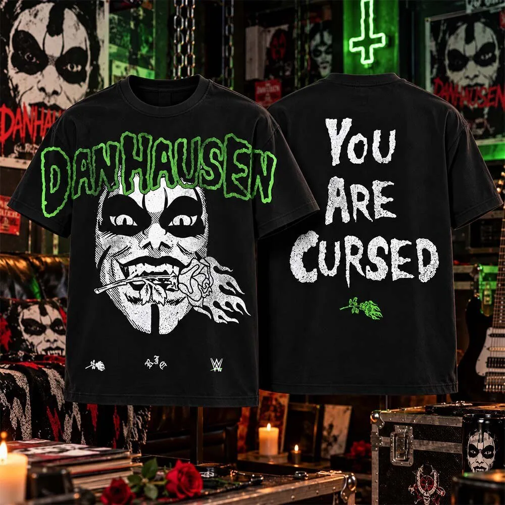 Danhausen x Civil Regime Burning Rose American You Are Cursed Black Shirt 3 Danhausen x Civil Regime Burning Rose American You Are Cursed Black Shirt