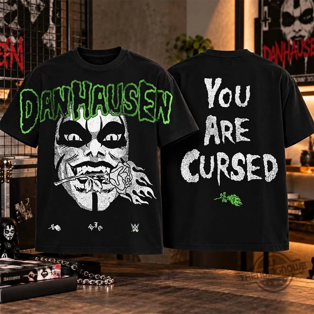 Danhausen x Civil Regime Burning Rose American You Are Cursed Black Shirt 9 Danhausen x Civil Regime Burning Rose American You Are Cursed Black Shirt