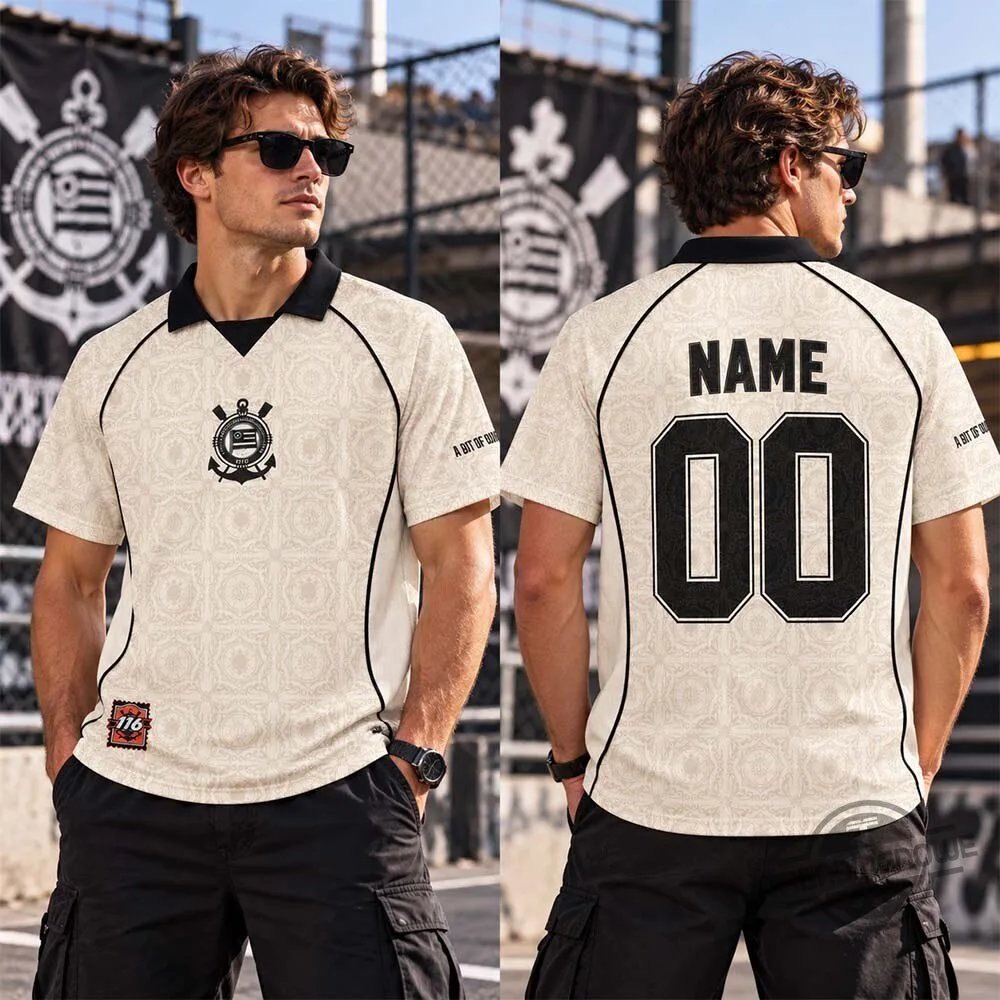 Corinthians 116 Years Special Edition Beige Polo Jersey Shirt 6 Corinthians 116 Years Special Edition Beige Polo Jersey Shirt