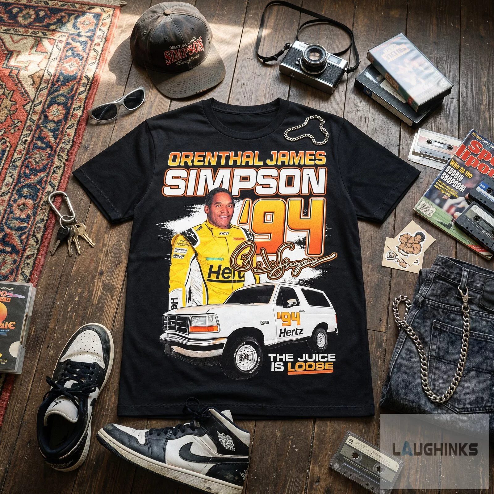 Orenthal James Simpson 94 Graphic Tee Vintage Retro Apparel 3 Orenthal James Simpson 94 Graphic Tee Vintage Retro Apparel