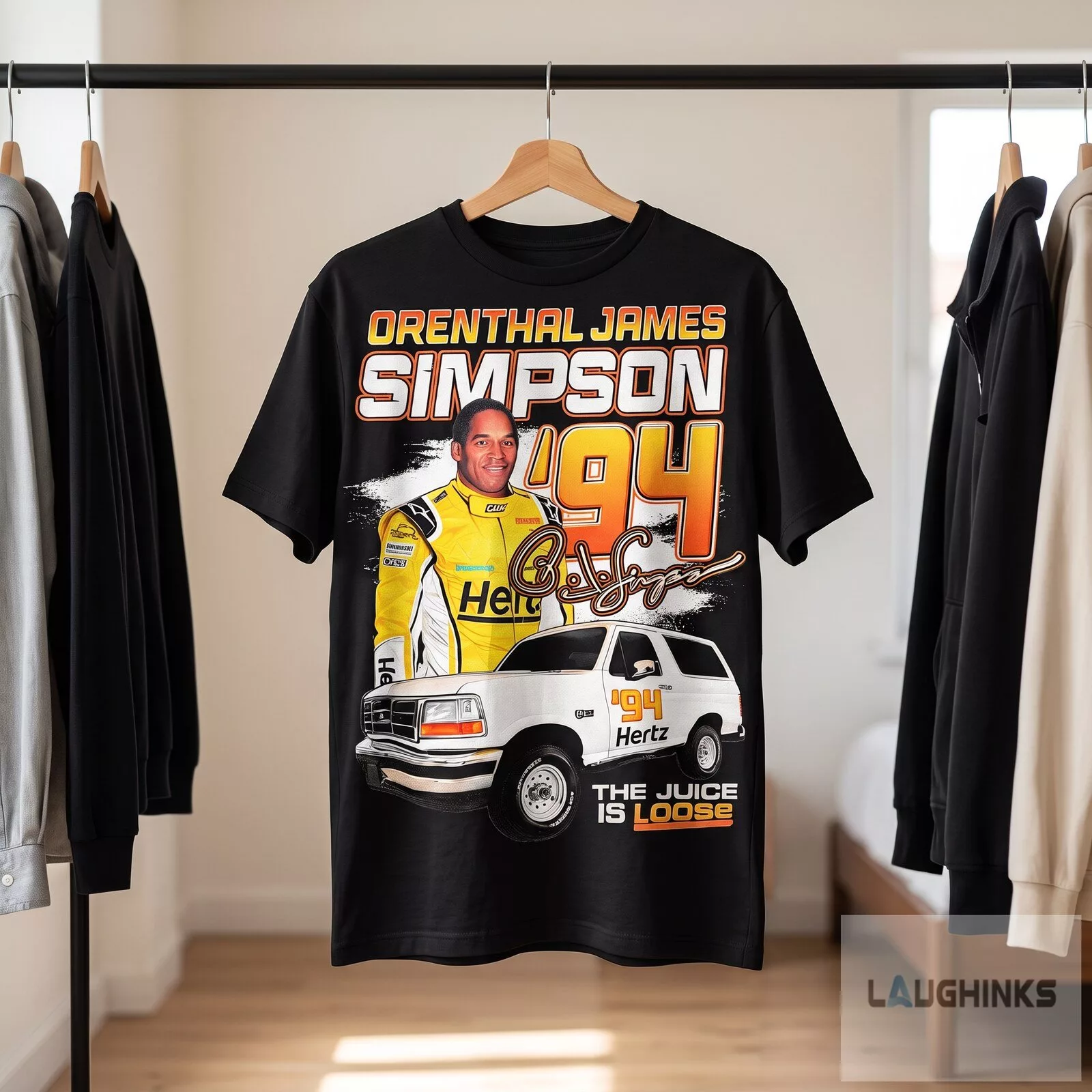 Orenthal James Simpson 94 Graphic Tee Vintage Retro Apparel 4 Orenthal James Simpson 94 Graphic Tee Vintage Retro Apparel