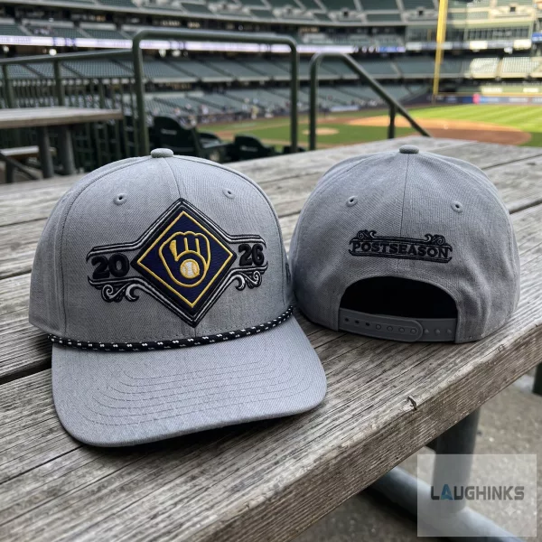 Milwaukee Brewers New Era Replica Gray 2026 National League Division Series Champions Locker Room Rope Hat