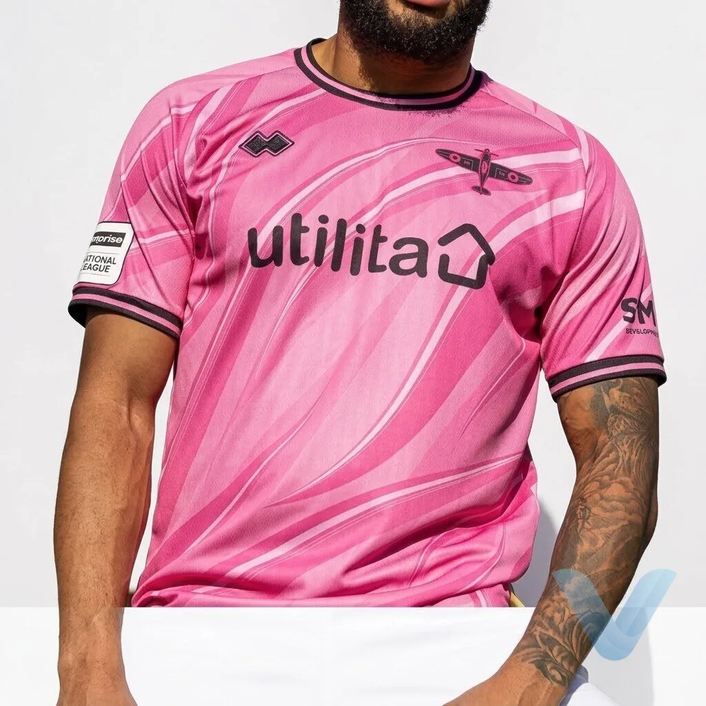 Eastleigh FC 26-27 Third Kit Released Breast Cancer Awareness Month jersey