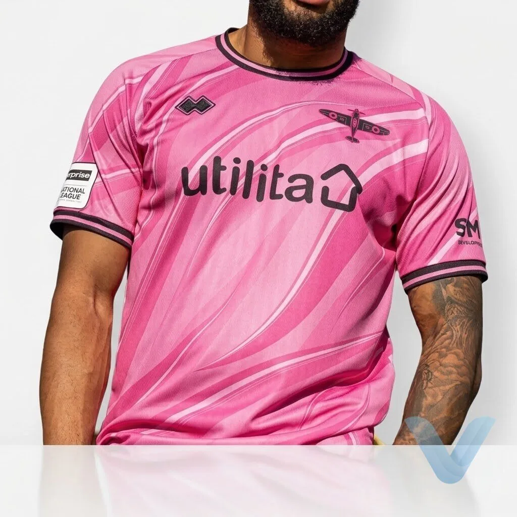 Eastleigh FC 26-27 Third Kit Released Breast Cancer Awareness Month jersey