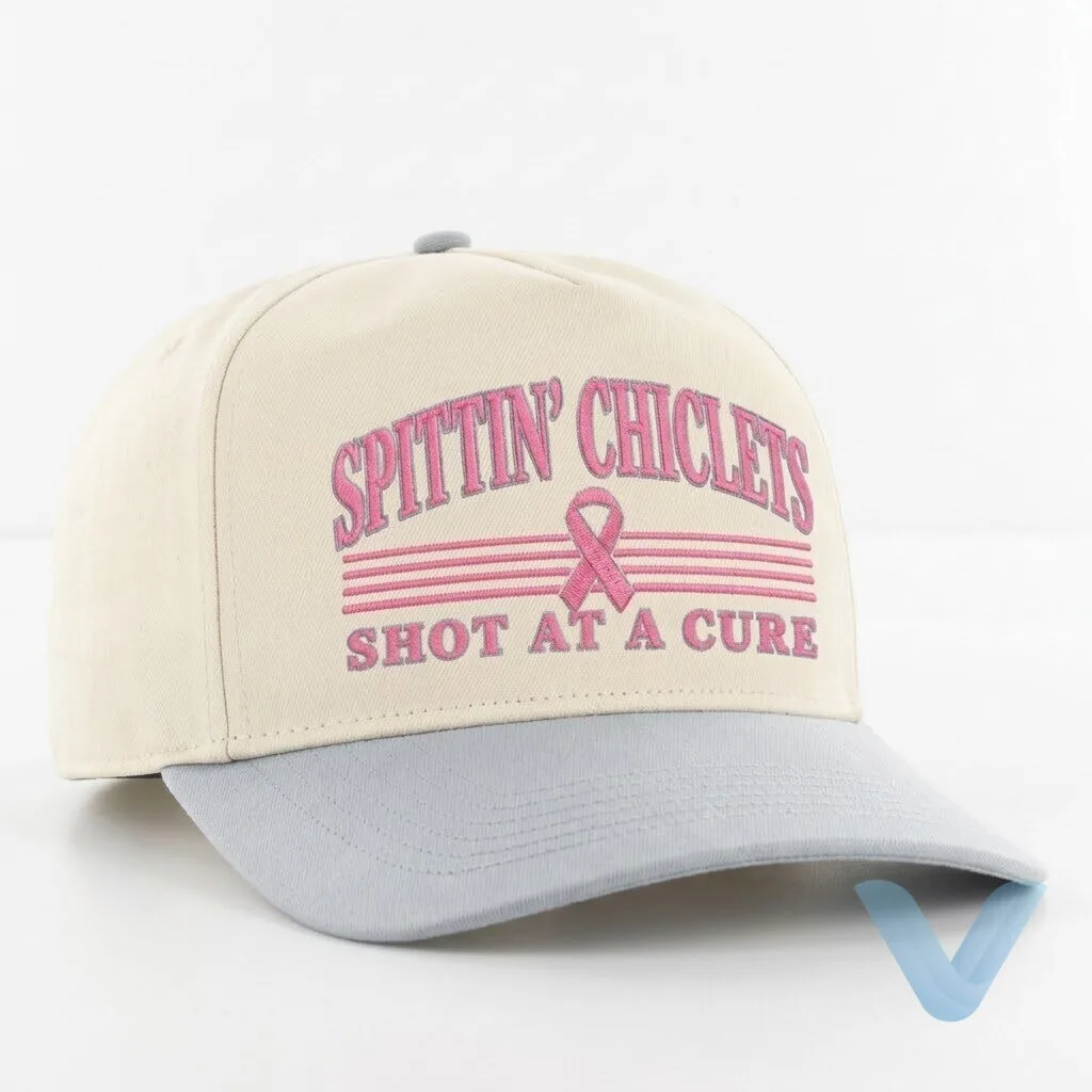 Spittin' Chiclets Breast Cancer Awareness Shot at a Cure Hat Barstool Sports cap 2 Spittin' Chiclets Breast Cancer Awareness Shot at a Cure Hat Barstool Sports cap