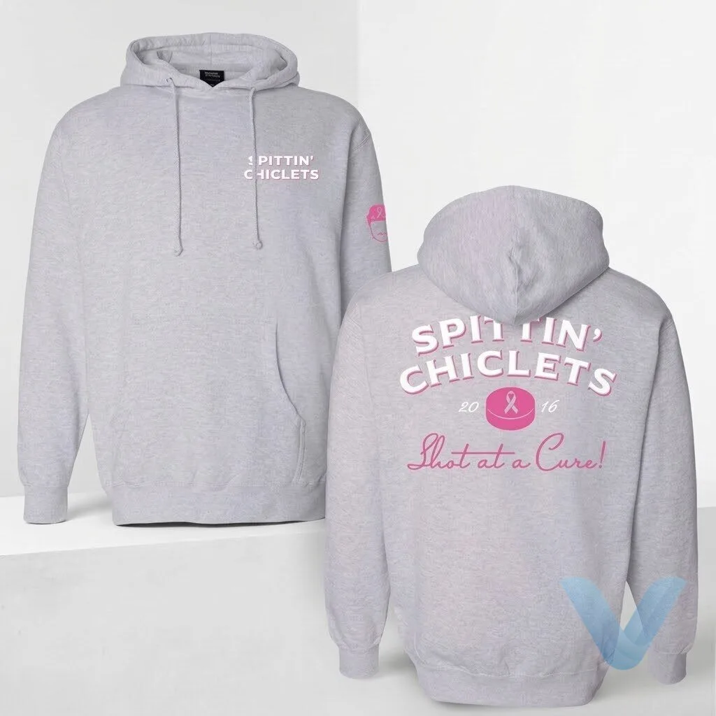 Barstool Sports Spittin' Chiclets Shot at a Cure Breast Cancer Awareness Hoodie shirt Barstool Sports Spittin' Chiclets Shot at a Cure Breast Cancer Awareness Hoodie shirt – image 2 of 4