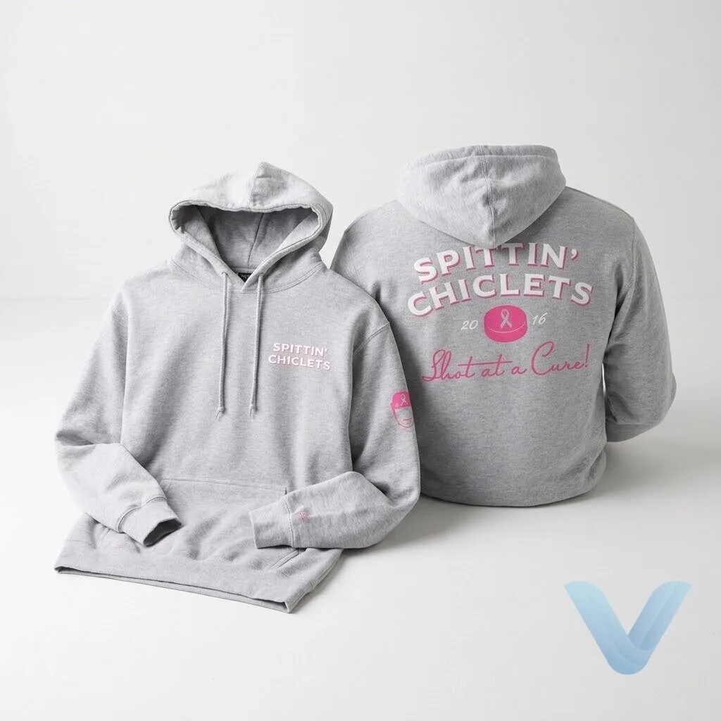 Barstool Sports Spittin' Chiclets Shot at a Cure Breast Cancer Awareness Hoodie shirt Barstool Sports Spittin' Chiclets Shot at a Cure Breast Cancer Awareness Hoodie shirt – image 4 of 4