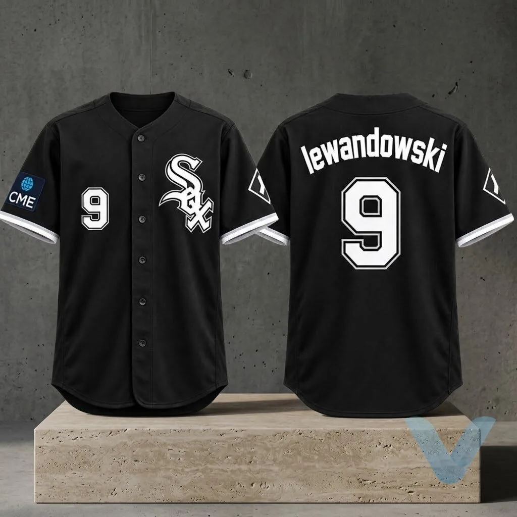 Robert Lewandowski White Sox Jersey shirt 1 Robert Lewandowski White Sox Jersey shirt