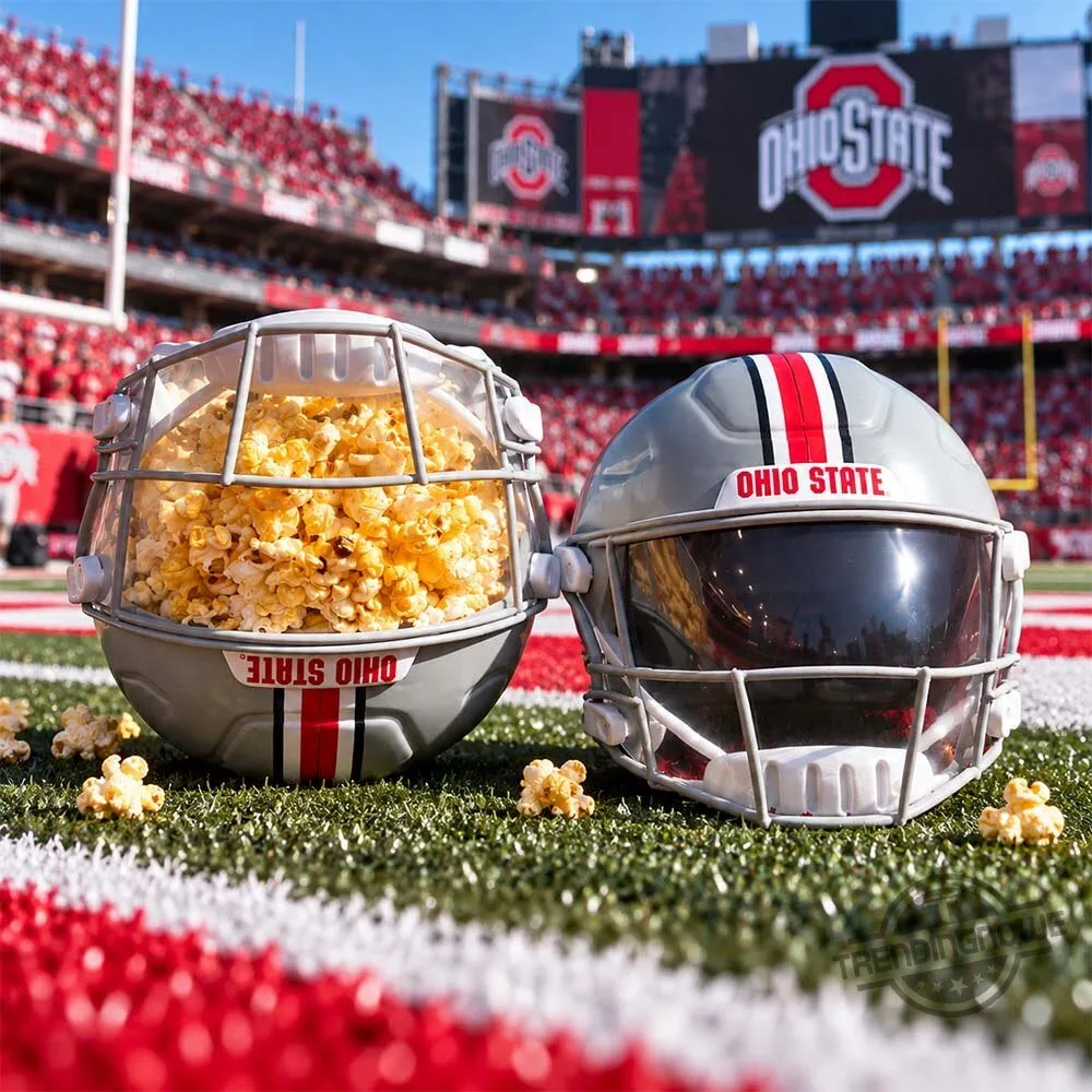 New Ohio State Buckeyes Football Helmet Popcorn Bucket 2026