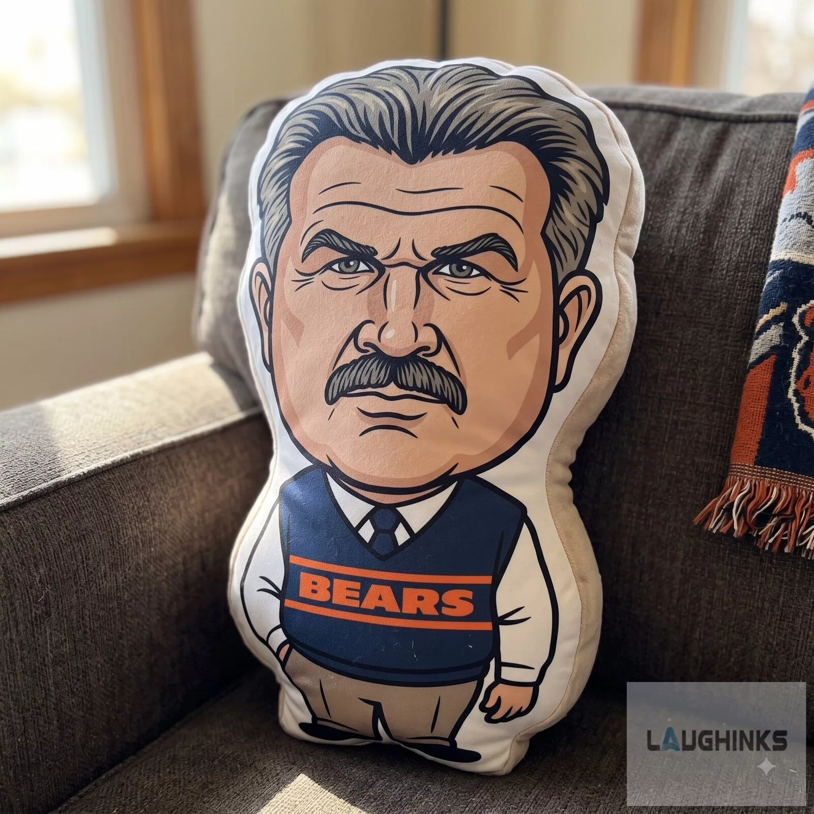 Chicago Bears Mike Ditka “Da Bears” Custom Shaped Plush Pillow