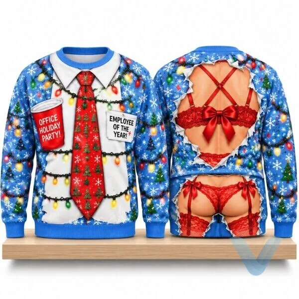 Office Holiday Party Employee of the Year Christmas 2026 Ugly Sweater sweatshirt