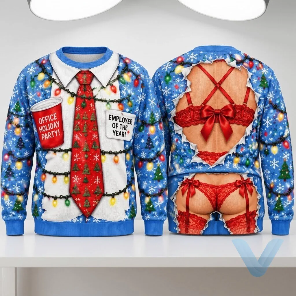 Office Holiday Party Employee of the Year Christmas 2026 Ugly Sweater sweatshirt