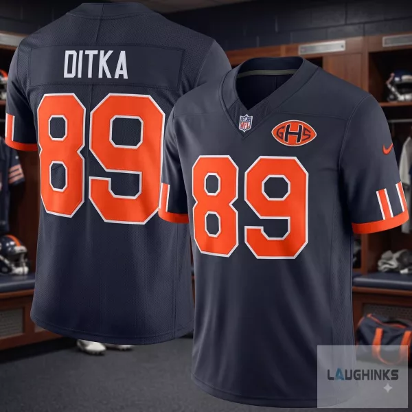 Mike Ditka Chicago Bears Rivalries Nike Collection Replica Football Jersey Shirt