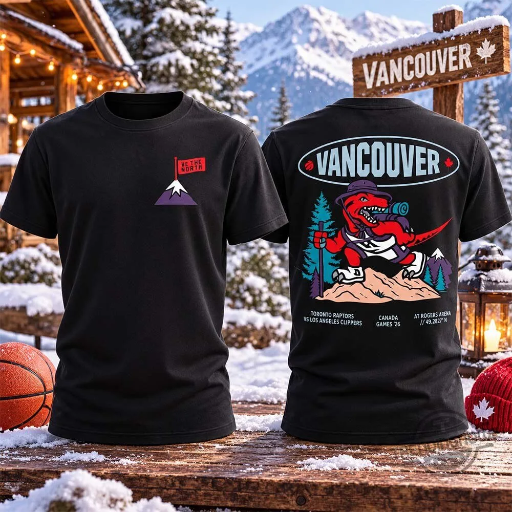 Toronto Raptors Vs LA Clippers Vancouver Mascot Hiking Shirt 3 Toronto Raptors Vs LA Clippers Vancouver Mascot Hiking Shirt