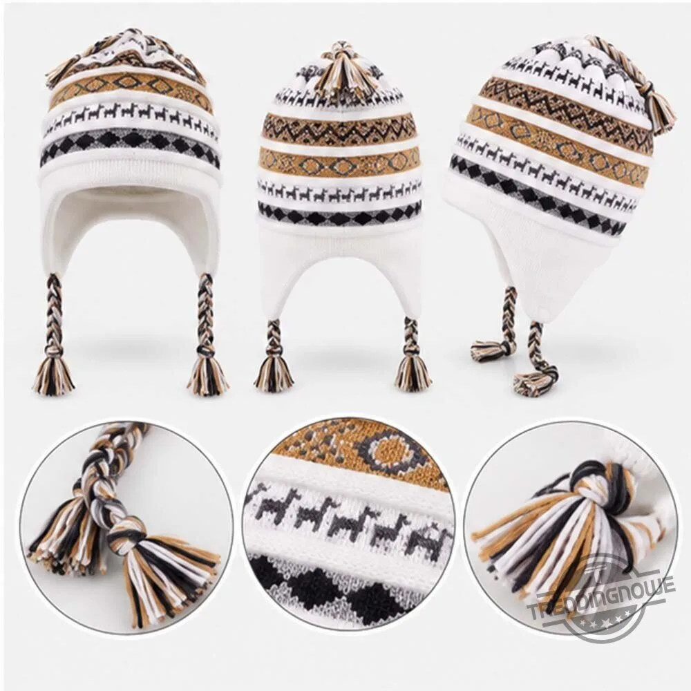 BTS Jimin World Tour ARIRANG LIMA 2026 Nordic Fair Isle Knit Earflap Beanie Hat 8 BTS Jimin World Tour ARIRANG LIMA 2026 Nordic Fair Isle Knit Earflap Beanie Hat