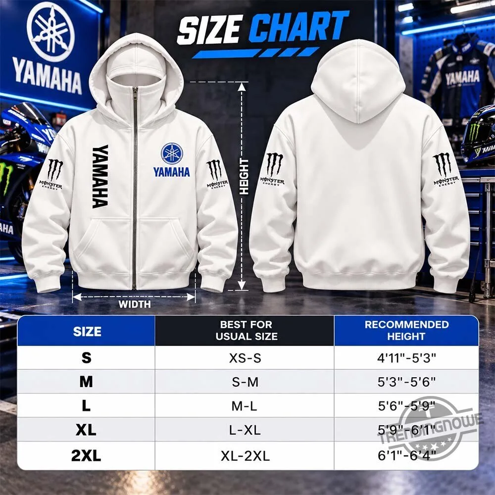 Revlinee Yamaha Monster Energy Full-Zip Mask Hoodie Shirt 7 Revlinee Yamaha Monster Energy Full-Zip Mask Hoodie Shirt