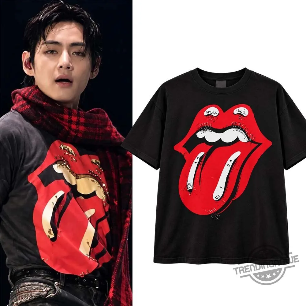 BTS Taehyung V World Tour ARIRANG LIMA Rolling Stones Voodoo Lounge Shirt 5 BTS Taehyung V World Tour ARIRANG LIMA Rolling Stones Voodoo Lounge Shirt